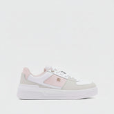 Tommy Hilfiger Essential Flag Plaque Basketball Trainers Whitepink