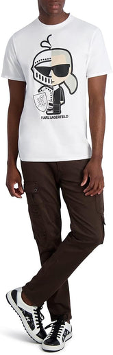 Karl White Graphic Character T-Shirt – Men's