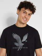 American Eagle Black Eagle Graphic Round Neck T-Shirt – Men's