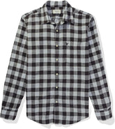 American Eagle Men Plaid Poplin Button-Up Shirt