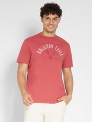 American Eagle Coral Logo Graphic T-Shirt – Men's
