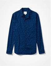 American Eagle Mens Slim Fit Everyday Button-Up Shirt