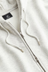 Oversized Fit Zip-through hoodie White