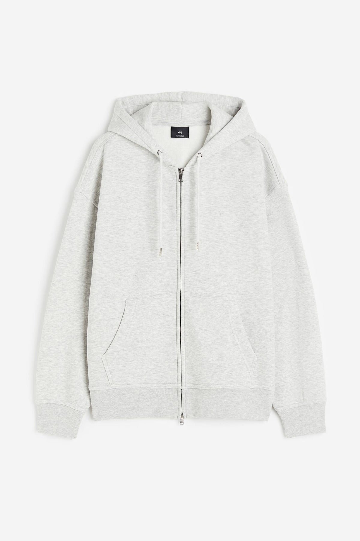Oversized Fit Zip-through hoodie White
