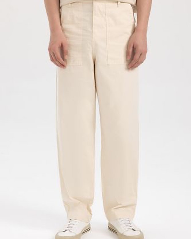 DeFacto Cream Relaxed Straight-Leg Pants – Men's