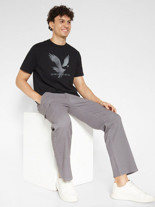 American Eagle Black Eagle Graphic Round Neck T-Shirt – Men's