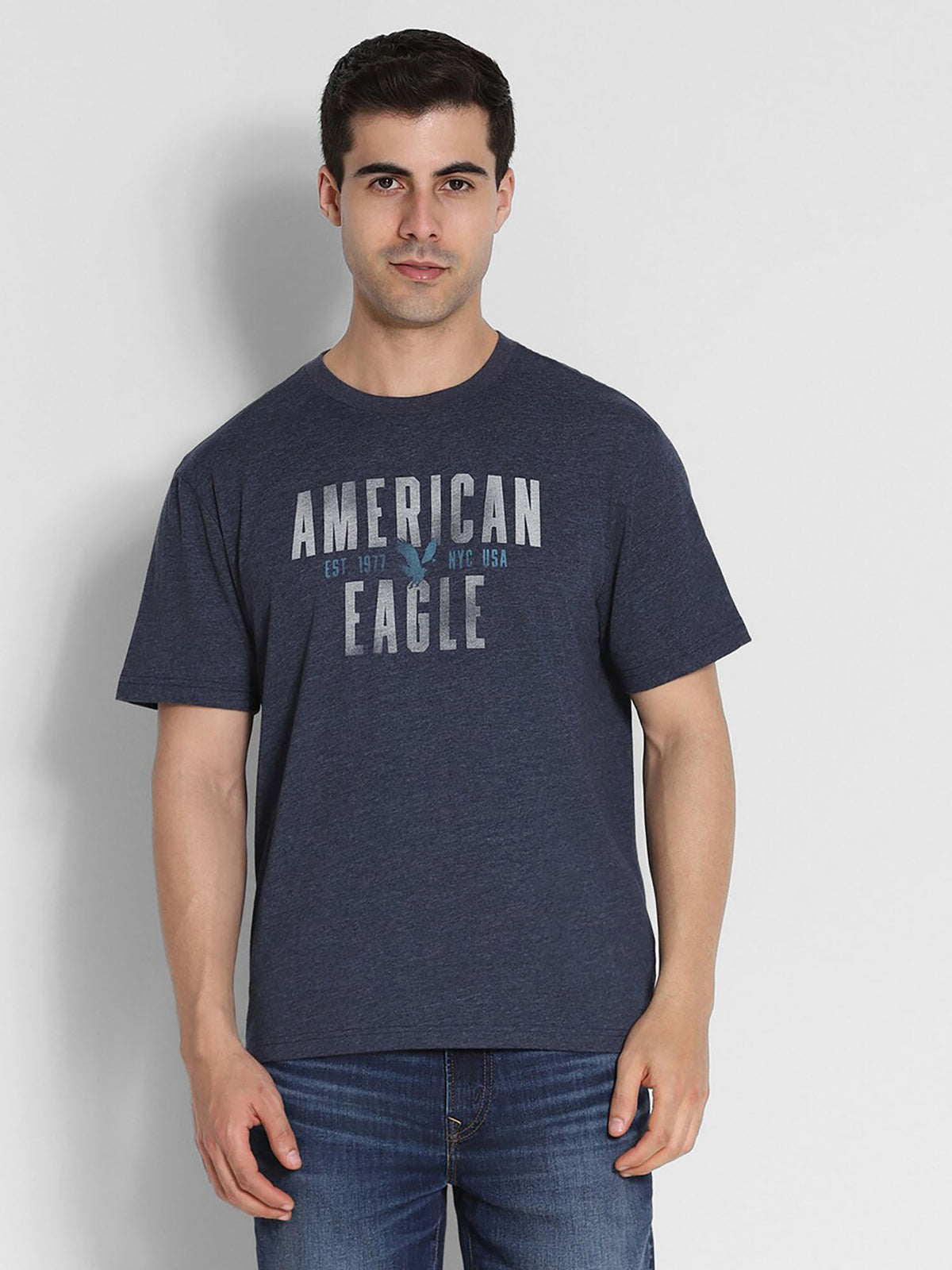 American Eagle Navy Graphic T-Shirt – Men's