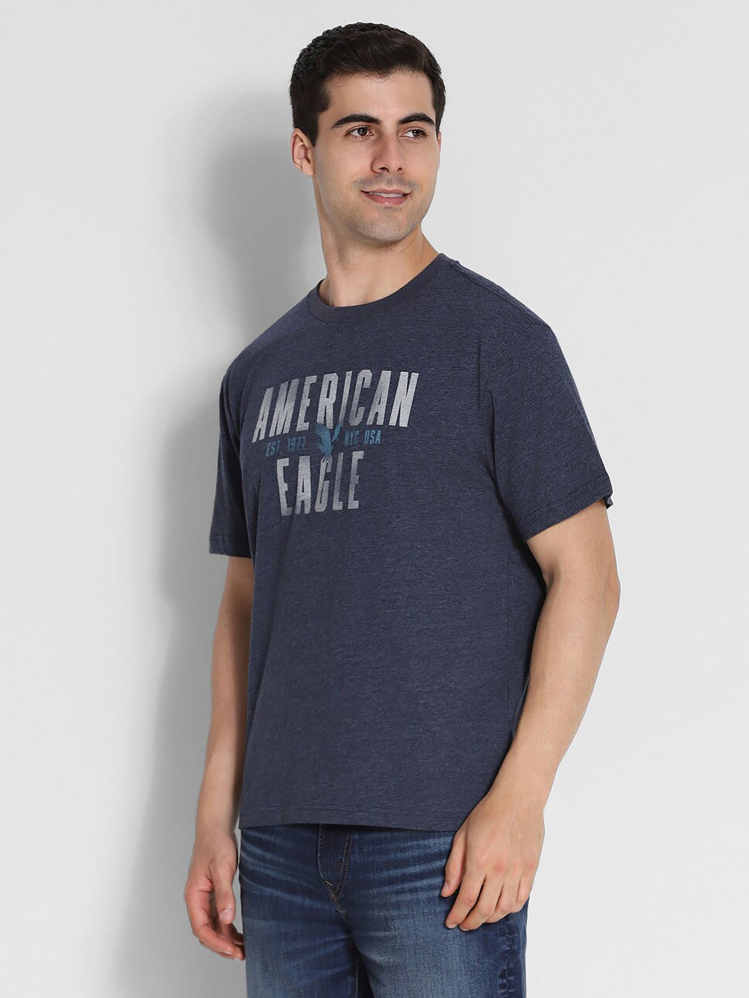 American Eagle Navy Graphic T-Shirt – Men's