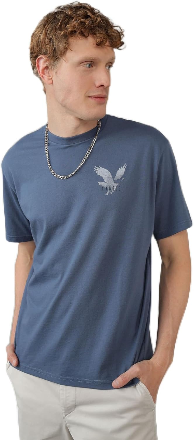 American Eagle Blue Eagle Graphic Crew Neck T-Shirt – Men's