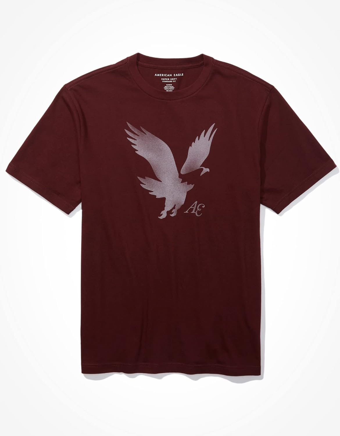 American Eagle Burgundy Eagle Graphic T-Shirt – Men's