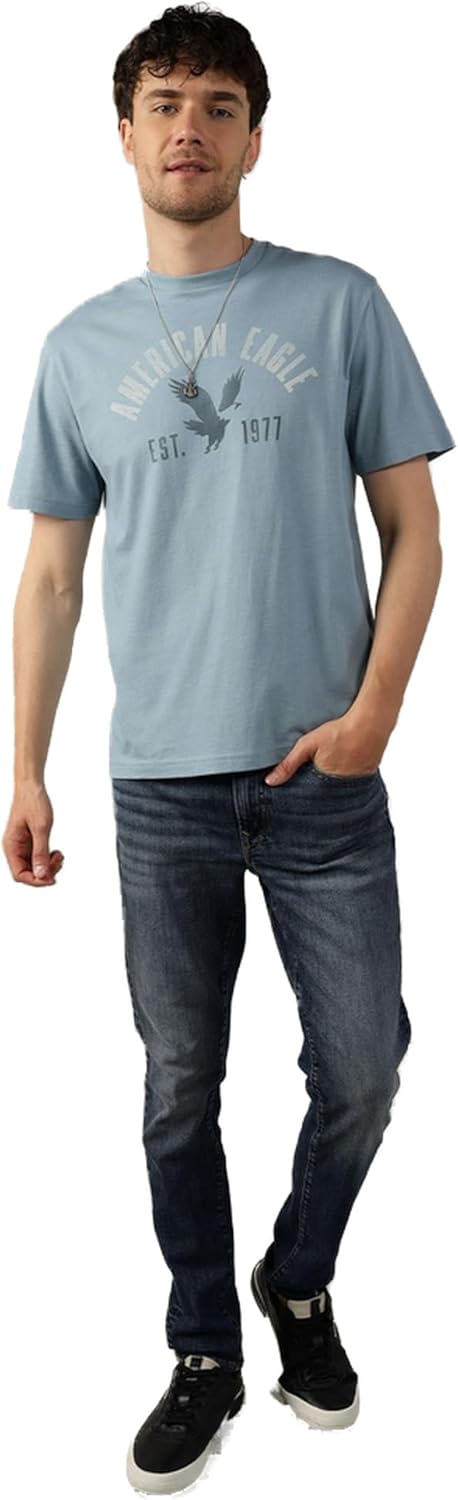 American Eagle Blue Graphic T-Shirt – Men's