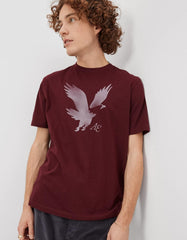 American Eagle Burgundy Eagle Graphic T-Shirt – Men's