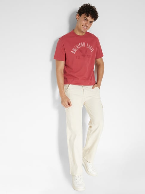 American Eagle Coral Logo Graphic T-Shirt – Men's