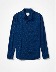 American Eagle Mens Slim Fit Everyday Button-Up Shirt