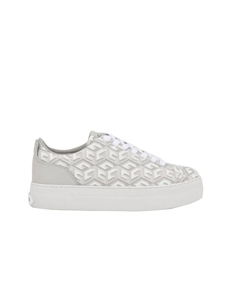 Guess Geometric Platform Sneakers Whitegrey