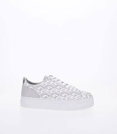 Guess Geometric Platform Sneakers Whitegrey