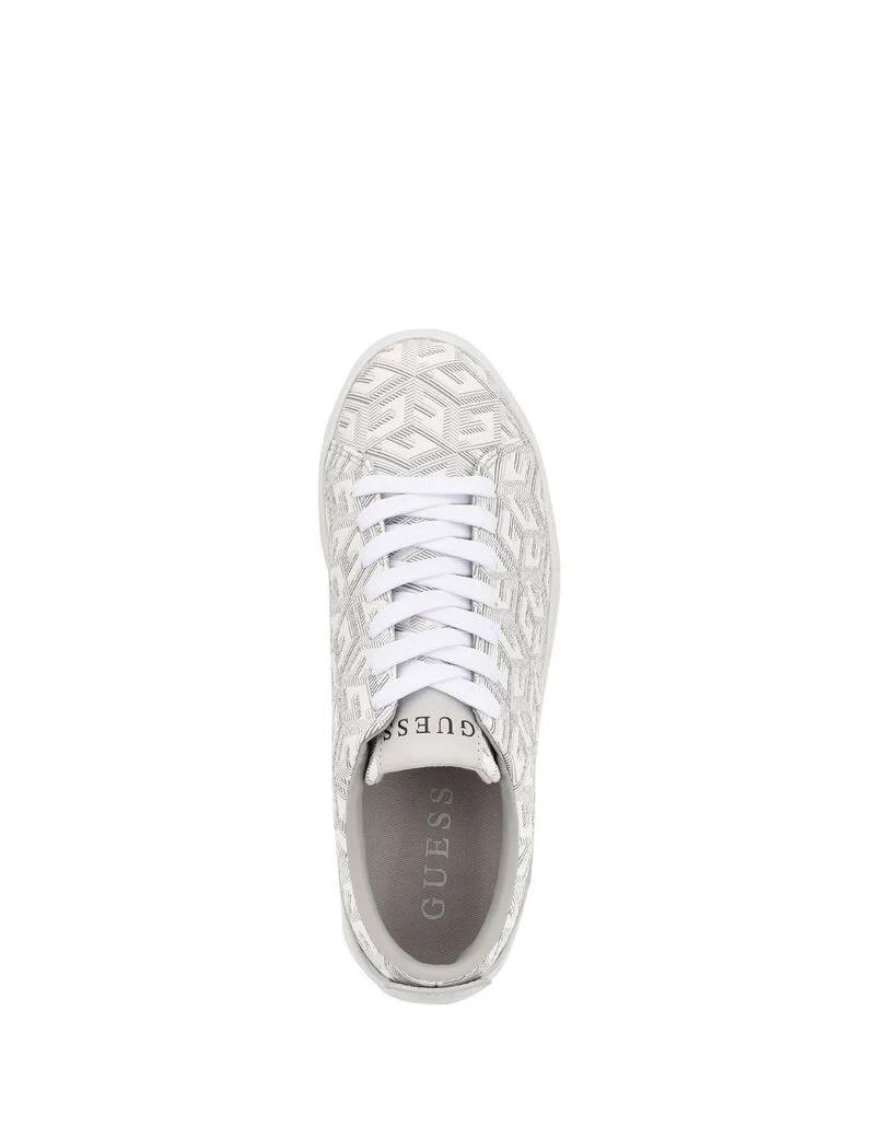 Guess Geometric Platform Sneakers Whitegrey