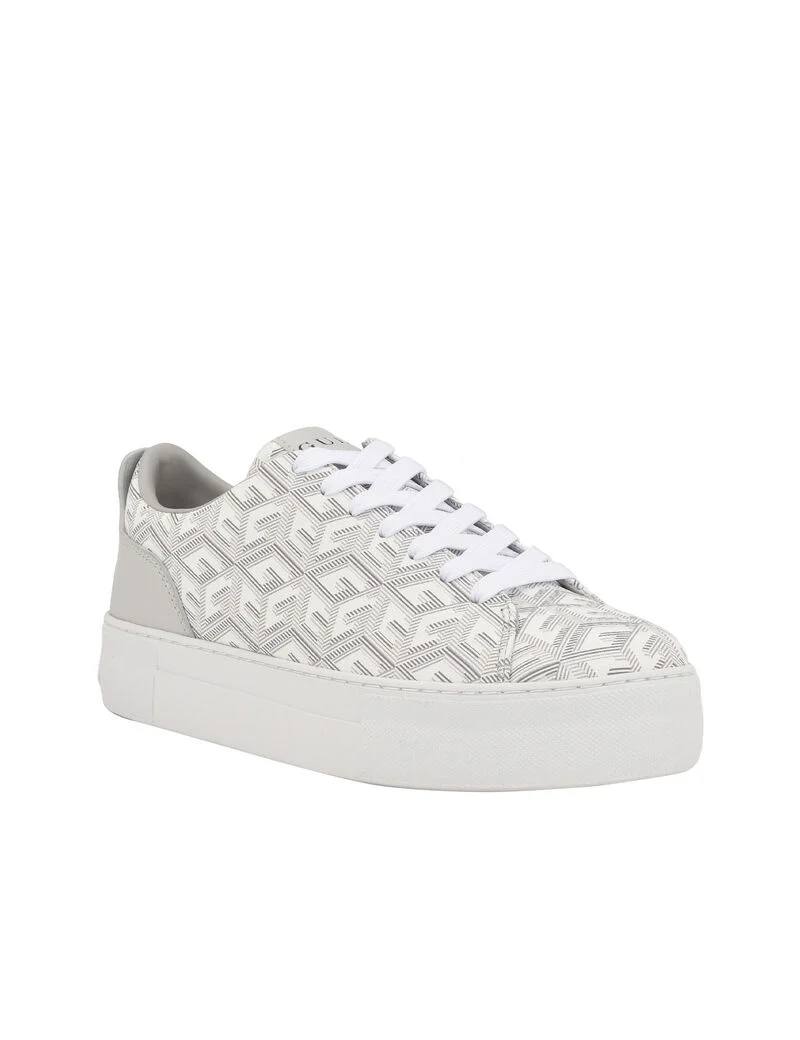 Guess Geometric Platform Sneakers Whitegrey