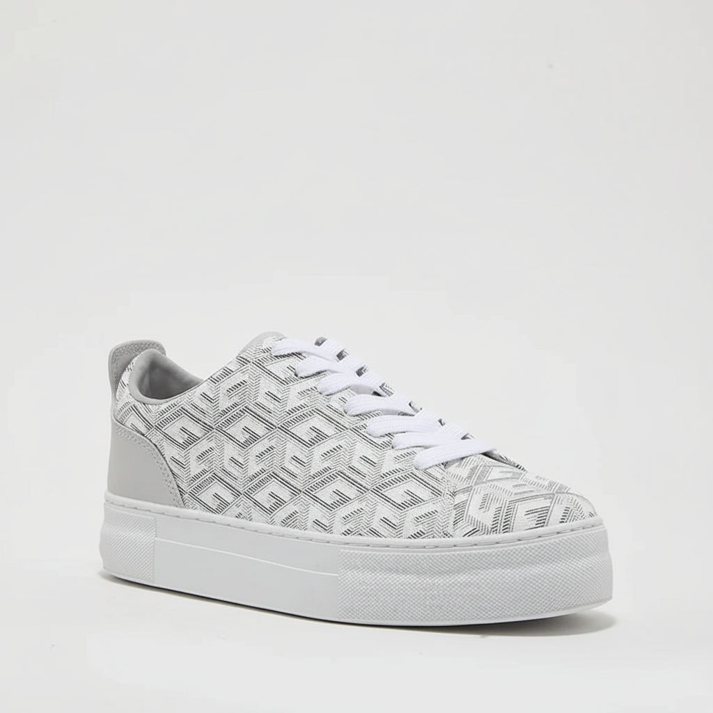Guess Geometric Platform Sneakers Whitegrey