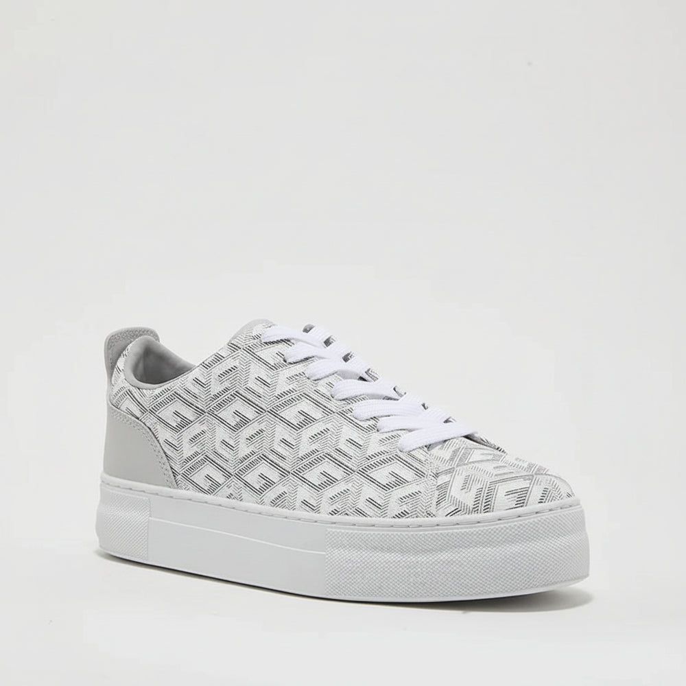 Guess Geometric Platform Sneakers Whitegrey