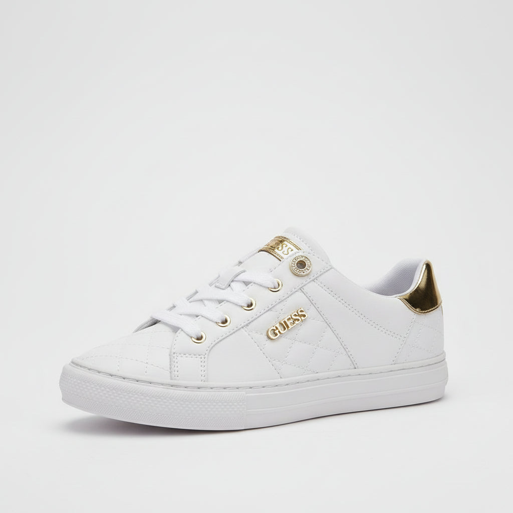 Guess Quilted Sneakers Whitegold