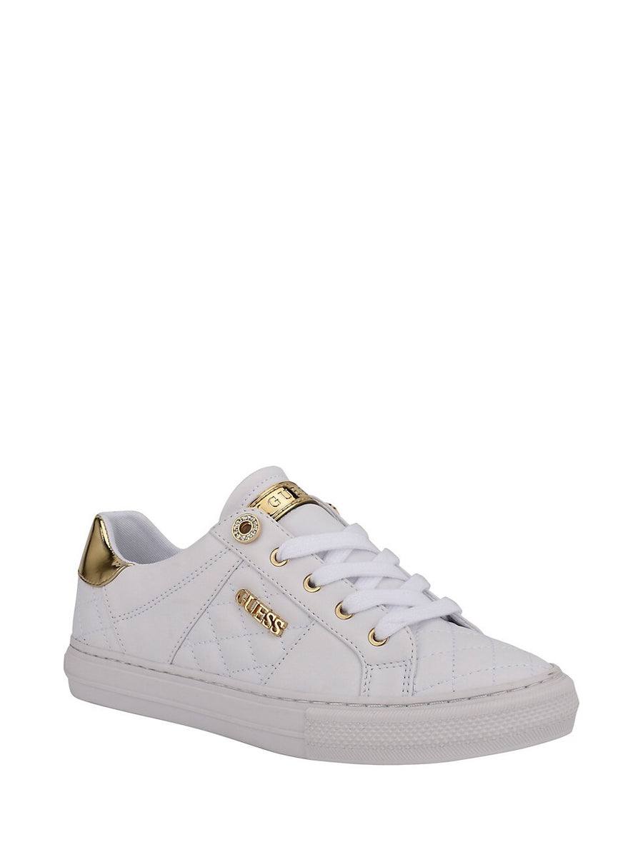Guess Quilted Sneakers Whitegold