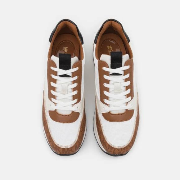 Michael Kors Monogram Trainer Sneakers Whitebrown
