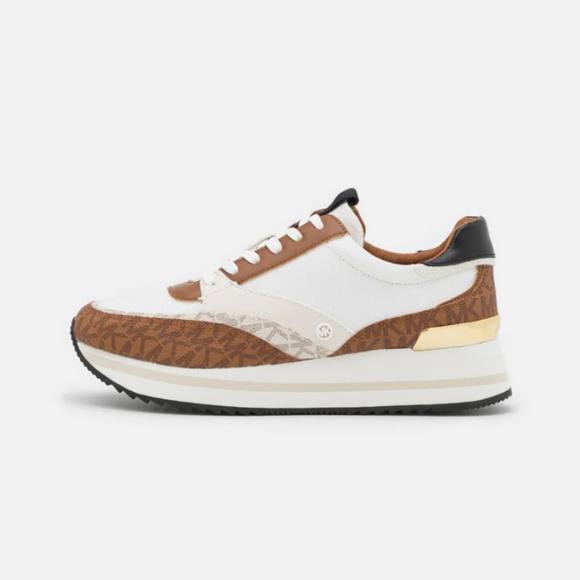 Michael Kors Monogram Trainer Sneakers Whitebrown