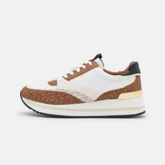 Michael Kors Monogram Trainer Sneakers Whitebrown
