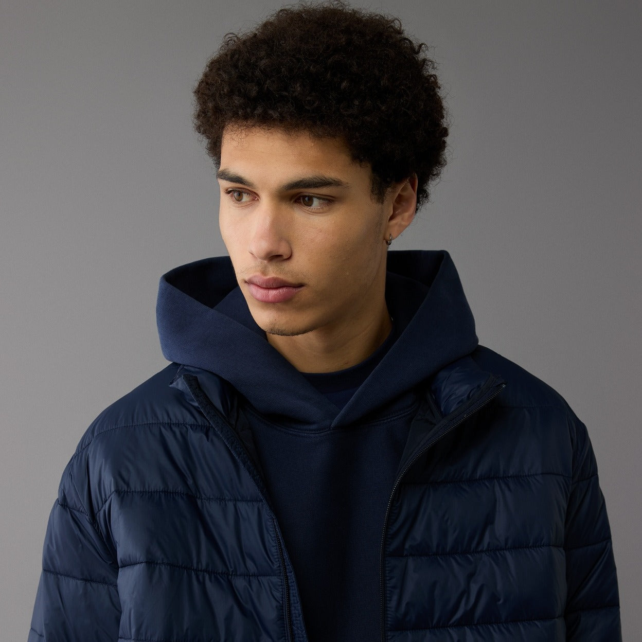 AE Lightweight Puffer Jacket Navy – Men's