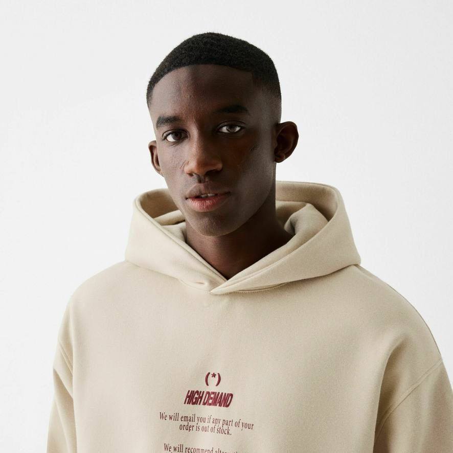 Bersheka "High Demand" Graphic Hoodie