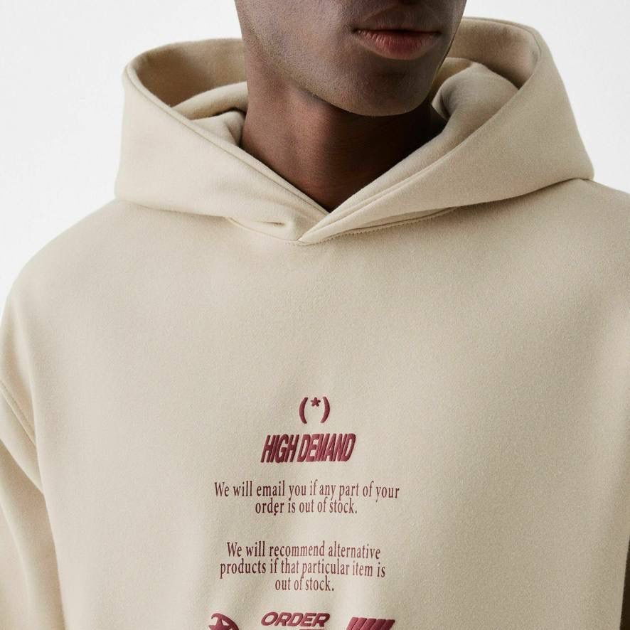 Bersheka "High Demand" Graphic Hoodie