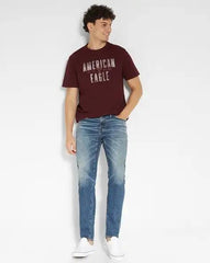 American Eagle Burgundy Graphic T-Shirt – Men's