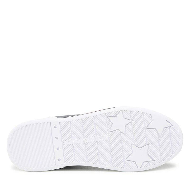 Tommy Hilfiger Plaid Accent Court Sneakers White